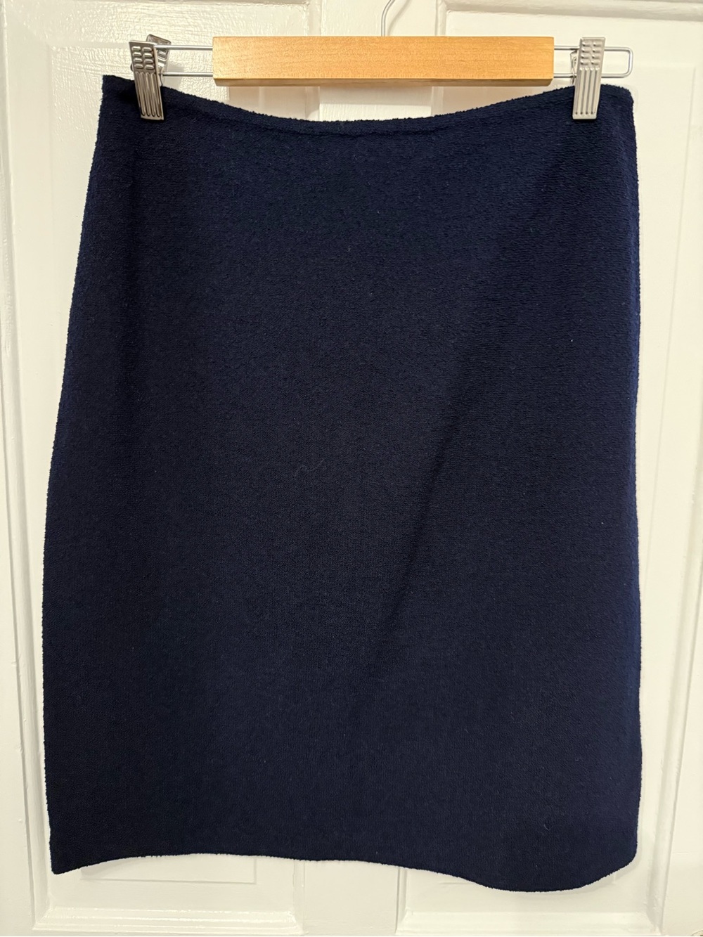 St. John Navy Knit Pencil Skirt